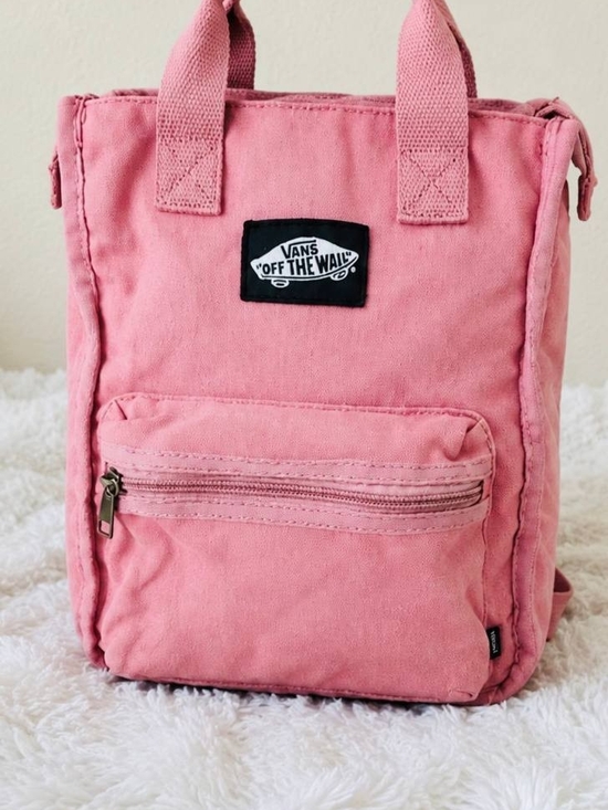Vans Handbags - Vans Pink Canvas Mini Backpack Tote